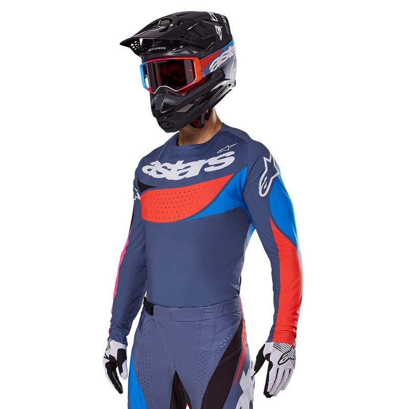 Alpinestars Techstar Dreem maglia da motocross grigio-multicolore