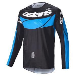 Alpinestars Techstar Dreem Maglia da motocross nera e blu