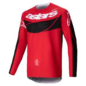 Alpinestars Techstar Dreem maglia da motocross rossa e nera
