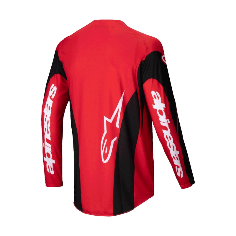 Alpinestars Techstar Dreem maglia da motocross rossa e nera
