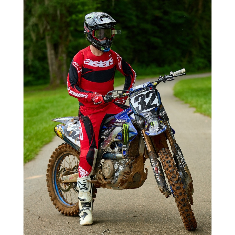 Alpinestars Techstar Dreem maglia da motocross rossa e nera