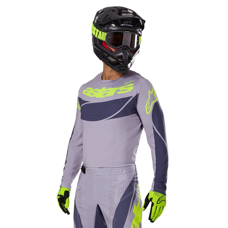 Alpinestars Techstar Dreem maglia da motocross grigio-grigio scuro