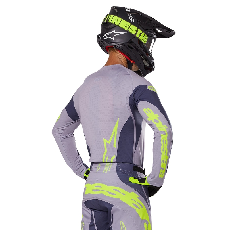 Alpinestars Techstar Dreem maglia da motocross grigio-grigio scuro