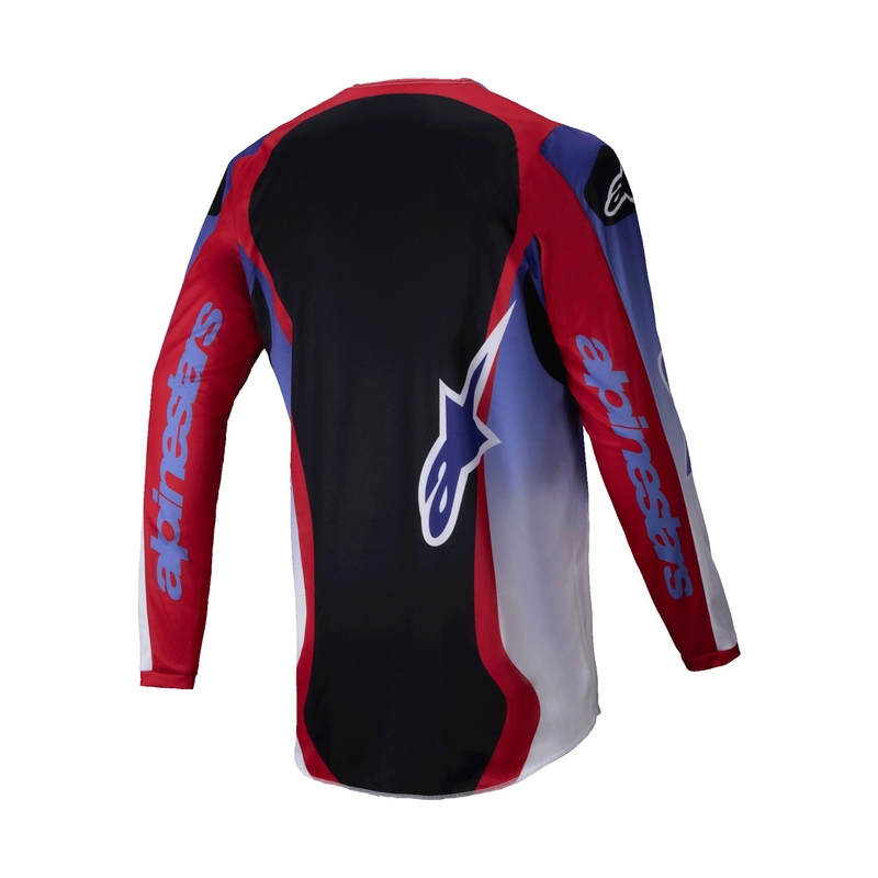 Alpinestars Fluid Wurx maglia da motocross viola-rosso fluo