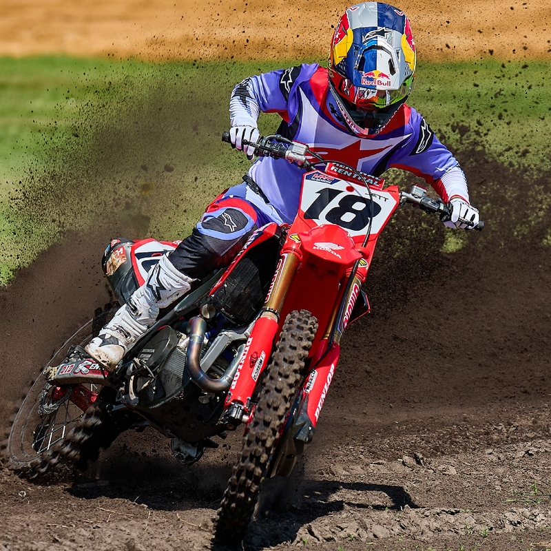 Alpinestars Fluid Wurx maglia da motocross viola-rosso fluo