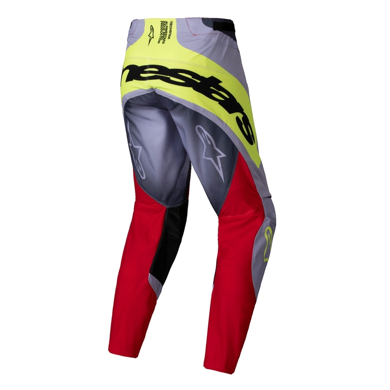 Alpinestars Techstar Melt Pantaloni da motocross rosso e grigio