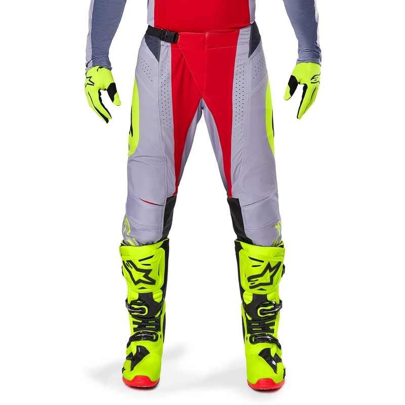 Alpinestars Techstar Melt Pantaloni da motocross rosso e grigio