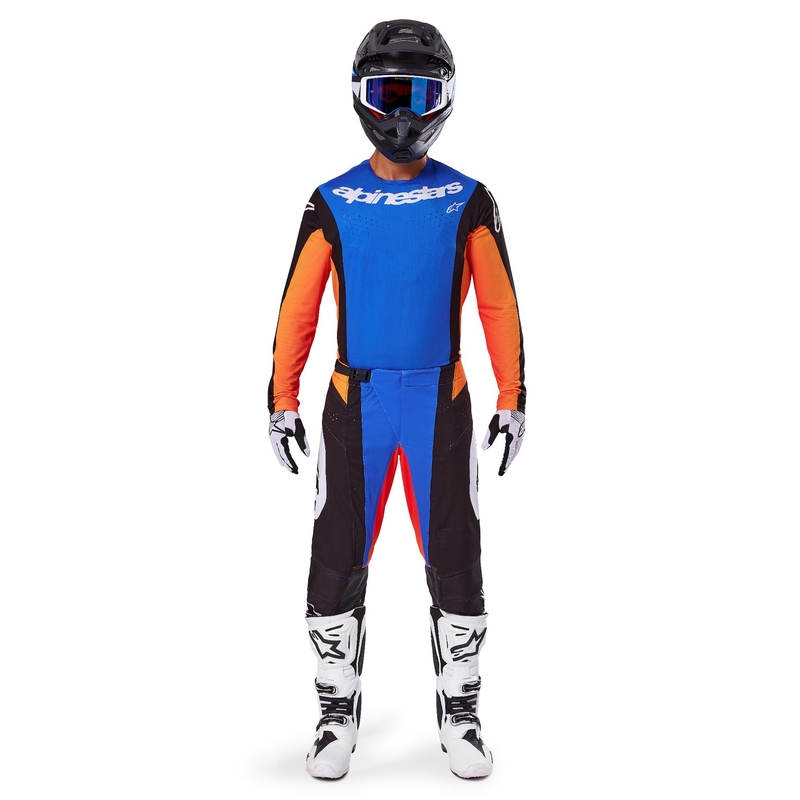 Alpinestars Techstar Melt Pantaloni da motocross arancione e blu