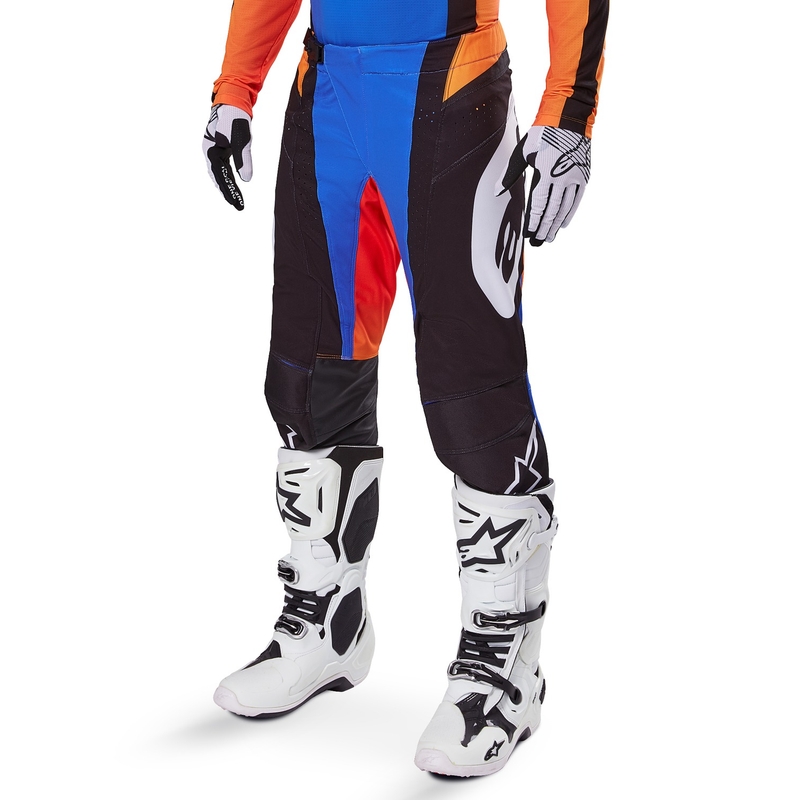 Alpinestars Techstar Melt Pantaloni da motocross arancione e blu