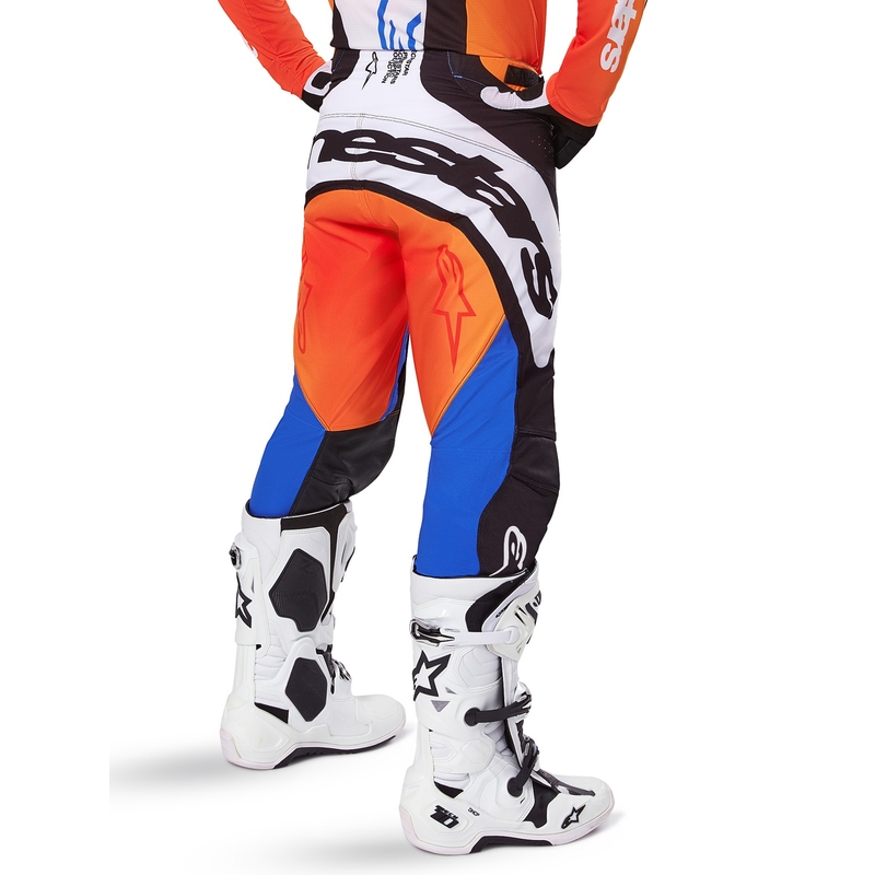 Alpinestars Techstar Melt Pantaloni da motocross arancione e blu