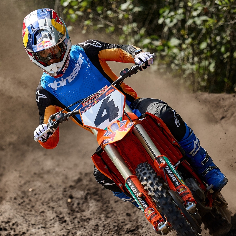 Alpinestars Techstar Melt Pantaloni da motocross arancione e blu