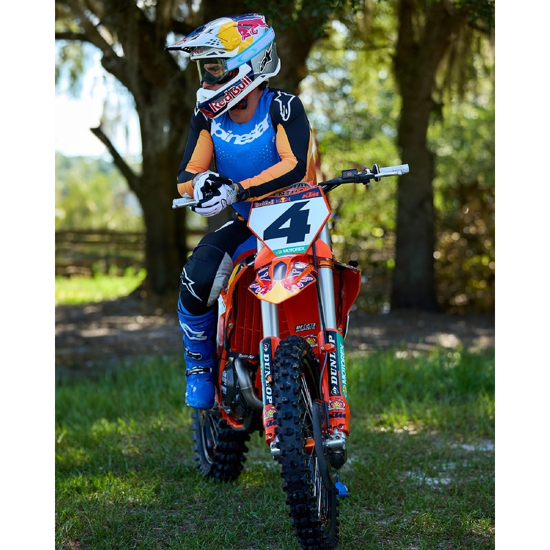 Alpinestars Techstar Melt Pantaloni da motocross arancione e blu
