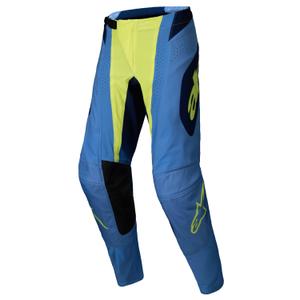 Alpinestars Techstar Melt, pantaloni da motocross giallo-blu fluo