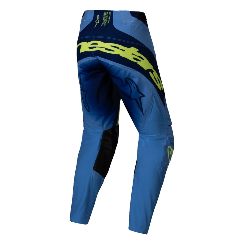 Alpinestars Techstar Melt, pantaloni da motocross giallo-blu fluo