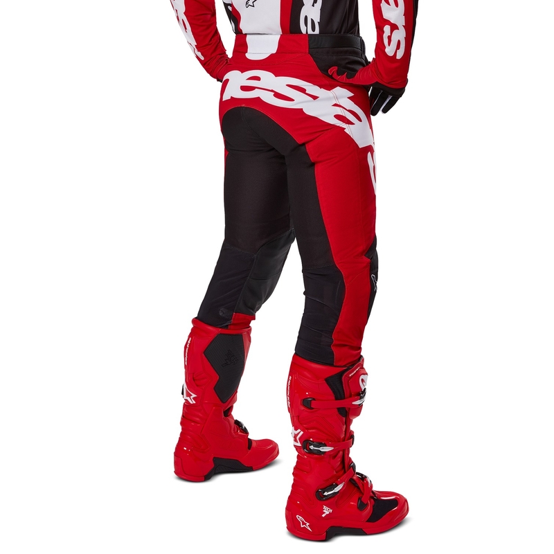 Alpinestars Racer Veil Pantaloni da motocross neri e rossi