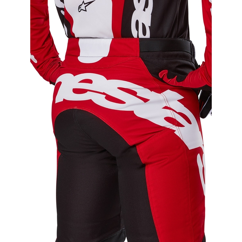 Alpinestars Racer Veil Pantaloni da motocross neri e rossi
