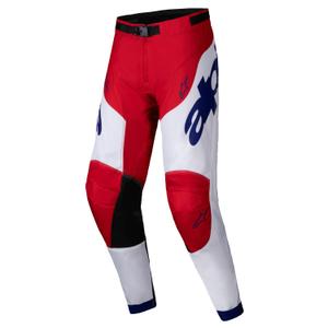 Alpinestars Racer Veil Pantaloni da motocross rossi e bianchi