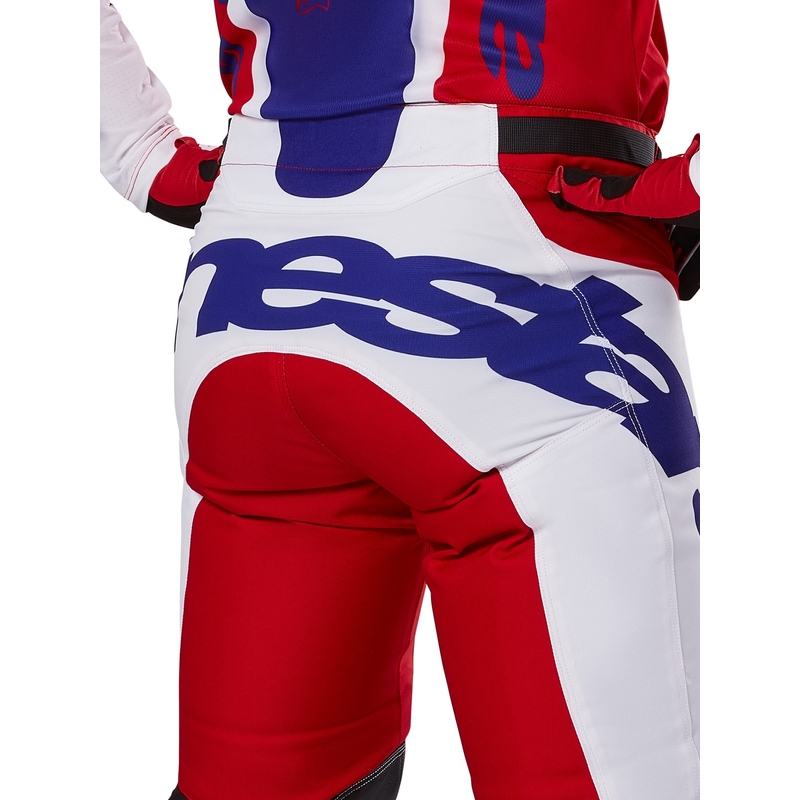 Alpinestars Racer Veil Pantaloni da motocross rossi e bianchi