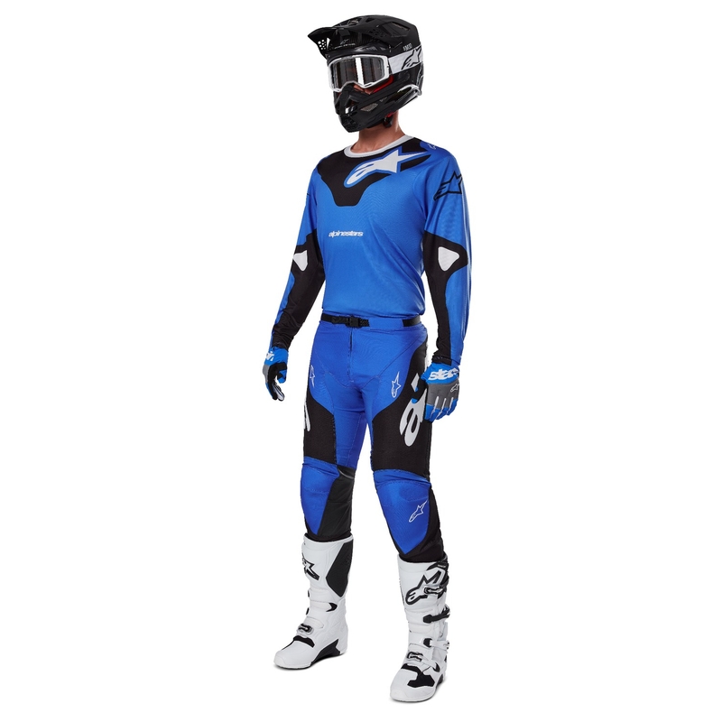 Alpinestars Racer Veil Pantaloni da motocross blu e neri