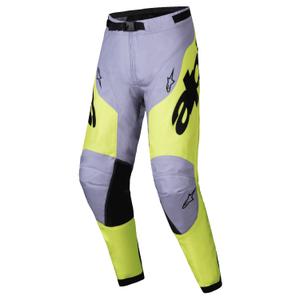 Alpinestars Racer Veil pantaloni da motocross grigio-giallo fluo