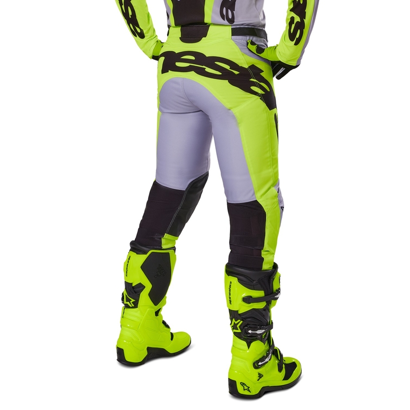 Alpinestars Racer Veil pantaloni da motocross grigio-giallo fluo