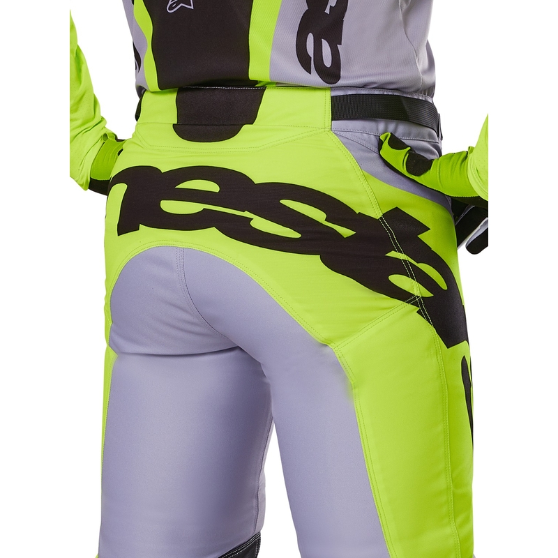 Alpinestars Racer Veil pantaloni da motocross grigio-giallo fluo