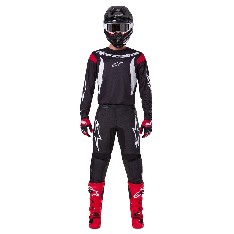 Alpinestars Fluid Haul Pantaloni da motocross bianchi e neri