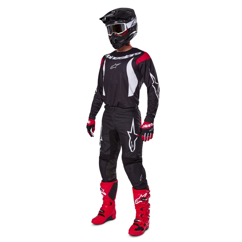 Alpinestars Fluid Haul Pantaloni da motocross bianchi e neri