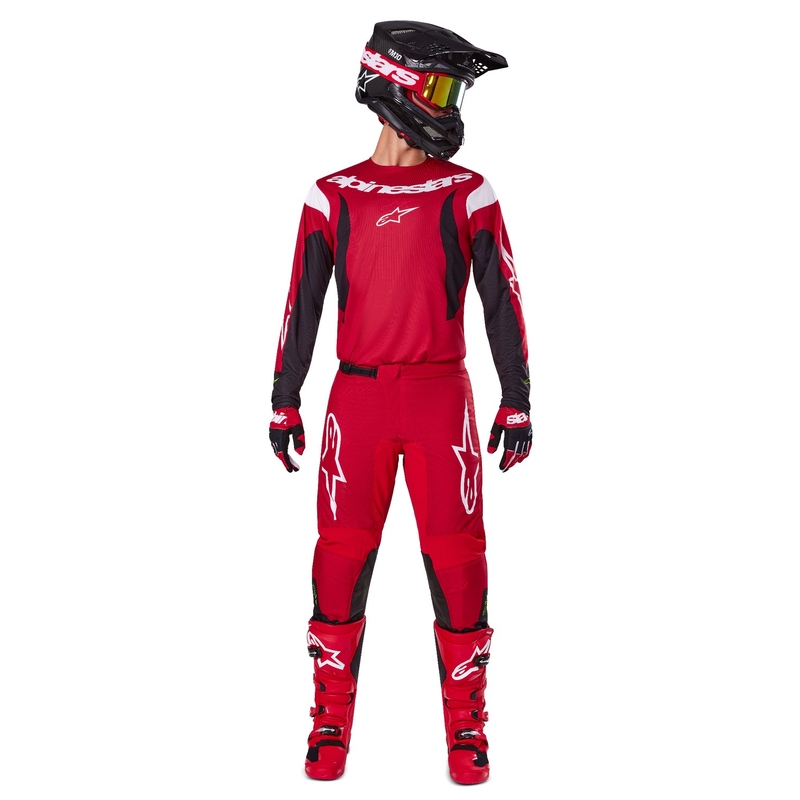 Alpinestars Pantaloni da motocross Fluid Haul Rosso e Nero