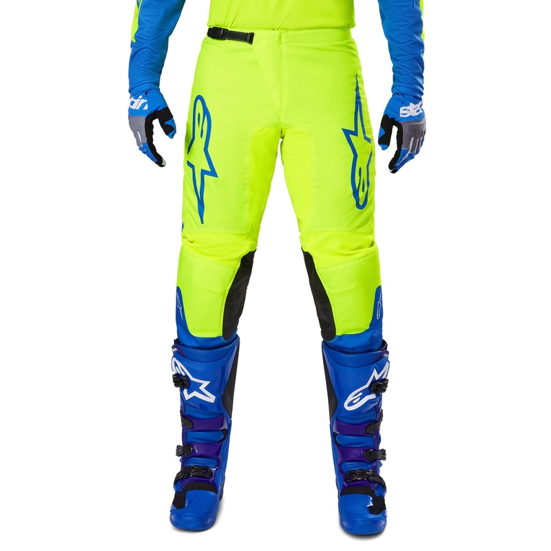 Alpinestars Fluid Haul pantaloni da motocross giallo fluo-blu