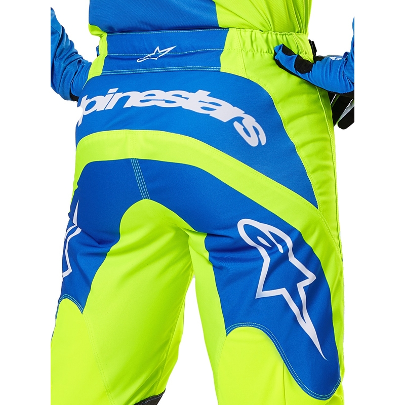 Alpinestars Fluid Haul pantaloni da motocross giallo fluo-blu