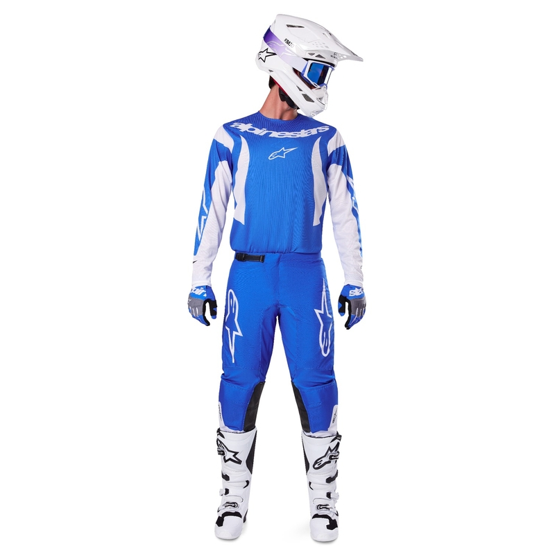 Alpinestars Fluid Haul Pantaloni da motocross blu e bianchi