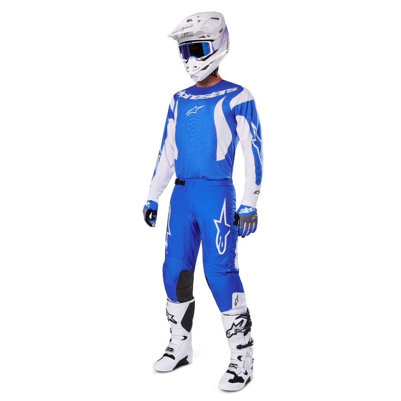Alpinestars Fluid Haul Pantaloni da motocross blu e bianchi
