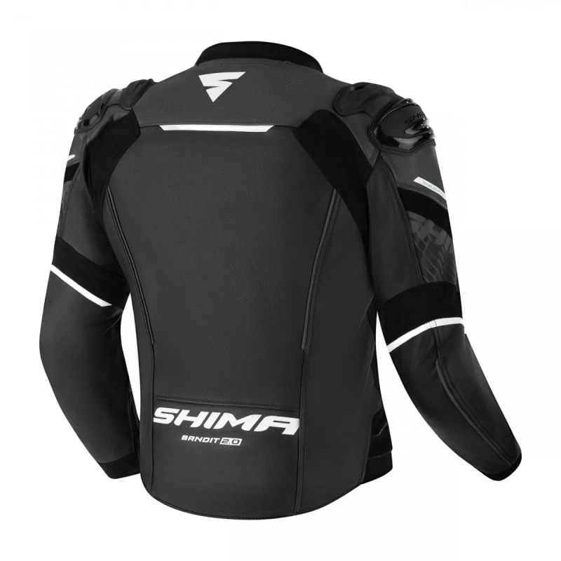 Giacca da moto in pelle Shima Bandit 2.0 nera
