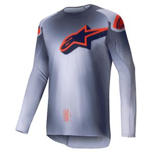 Alpinestars Maglia da motocross Supertech Lipan grigio-arancio fluo