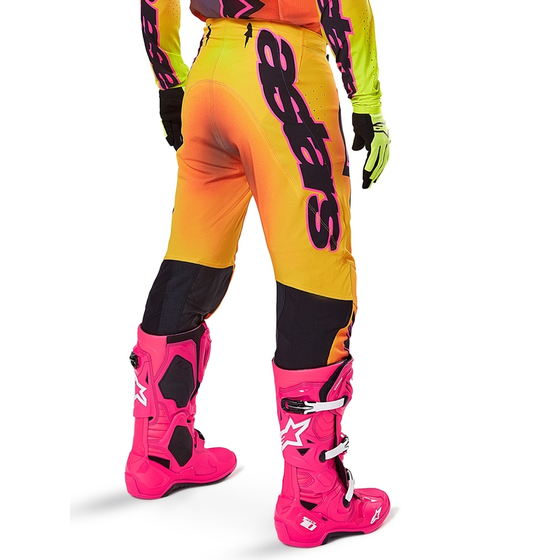 Alpinestars Supertech Lipan Pantaloni da motocross giallo e rosa