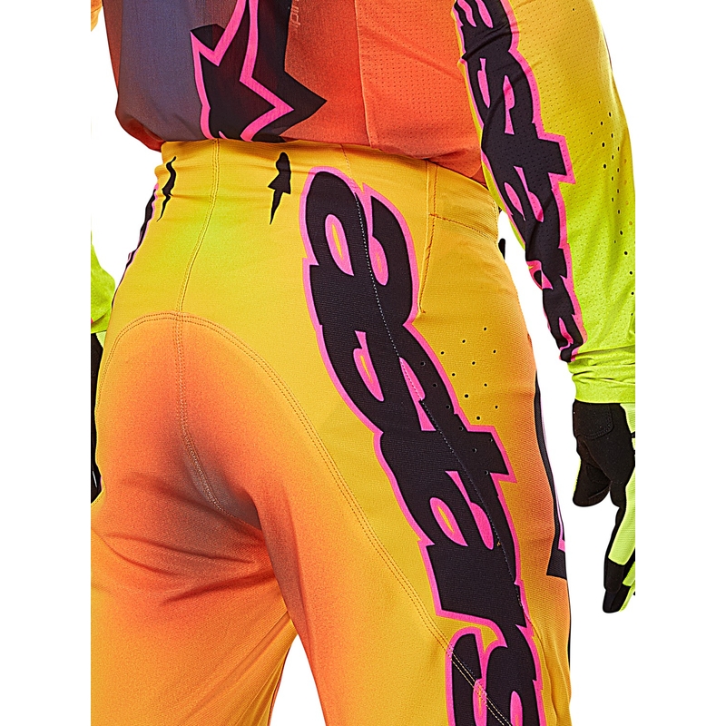 Alpinestars Supertech Lipan Pantaloni da motocross giallo e rosa