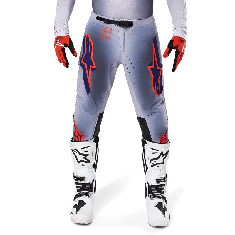 Alpinestars Pantaloni da motocross Supertech Lipan grigio-arancio fluo