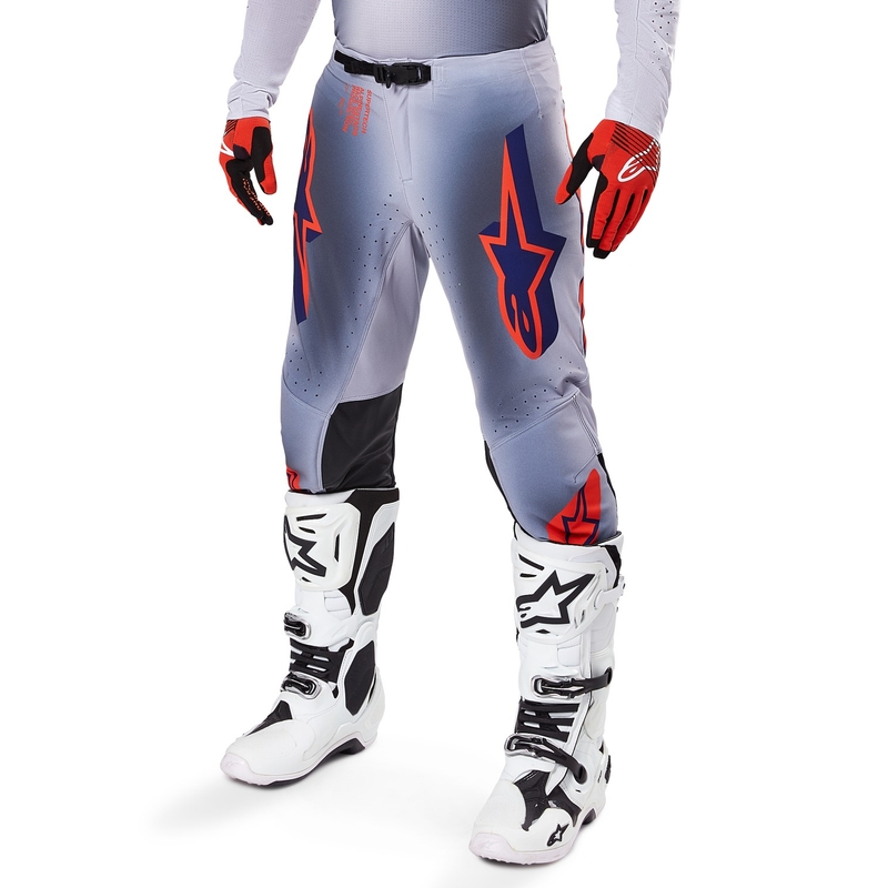 Alpinestars Pantaloni da motocross Supertech Lipan grigio-arancio fluo