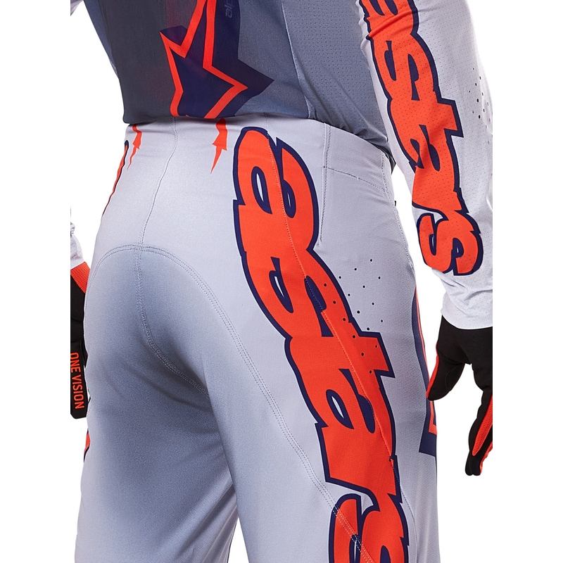 Alpinestars Pantaloni da motocross Supertech Lipan grigio-arancio fluo