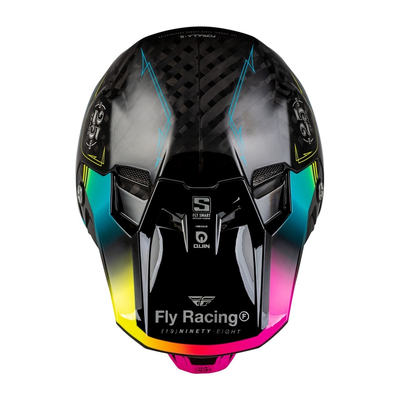 Casco da motocross FLY Racing Formula S nero-blu