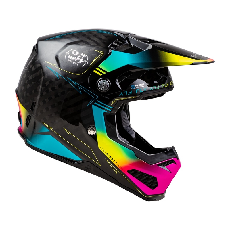 Casco da motocross FLY Racing Formula S nero-blu