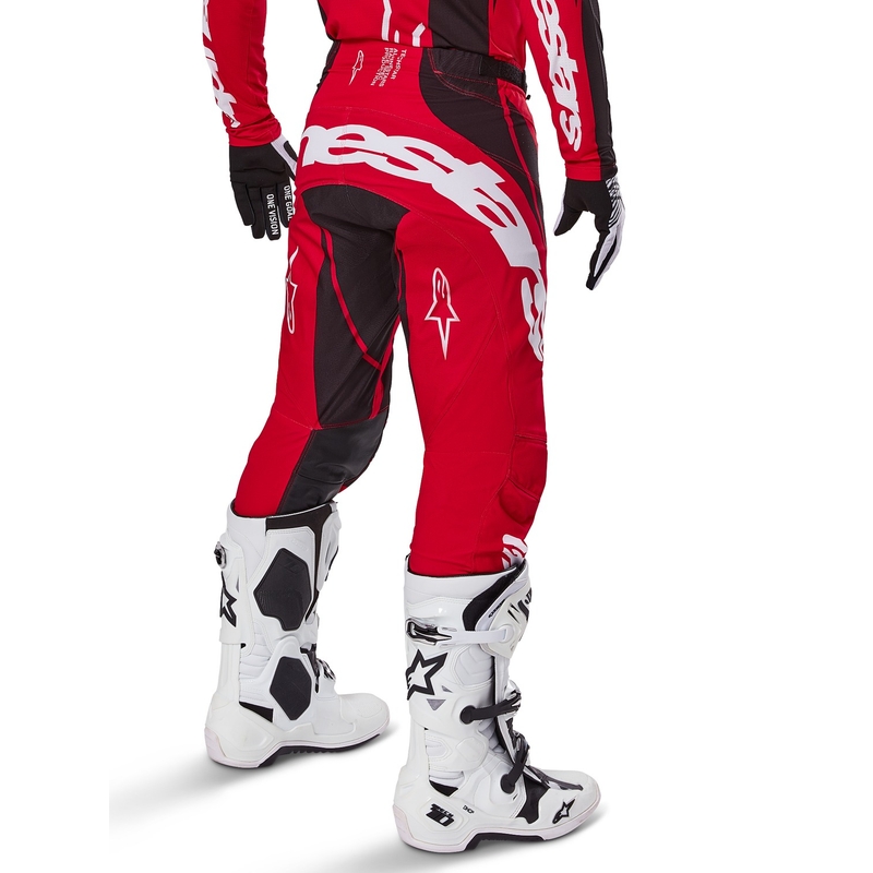 Alpinestars Techstar Dreem Pantaloni da motocross rossi e neri
