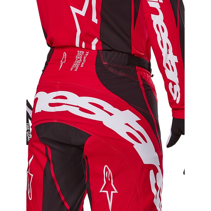 Alpinestars Techstar Dreem Pantaloni da motocross rossi e neri