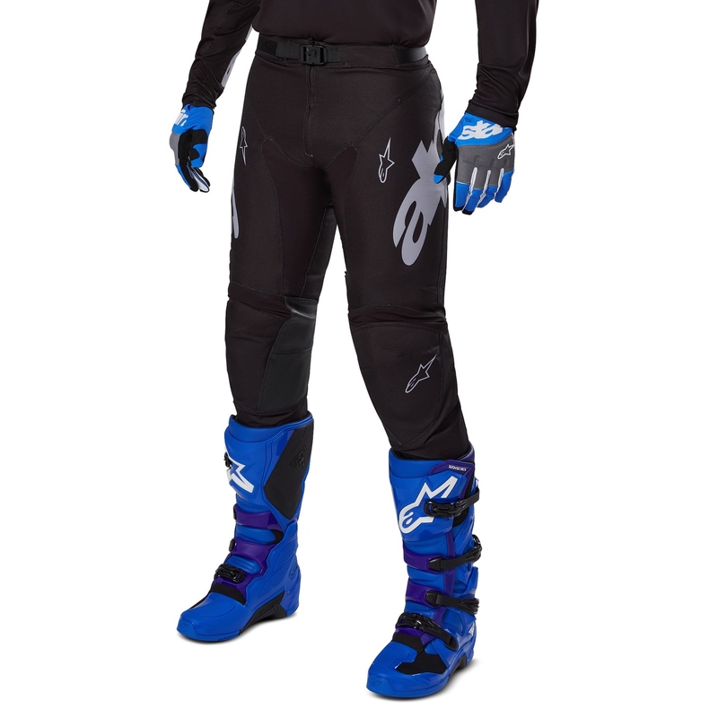 Alpinestars Racer Graphite Motocross Pants Nero e Grigio