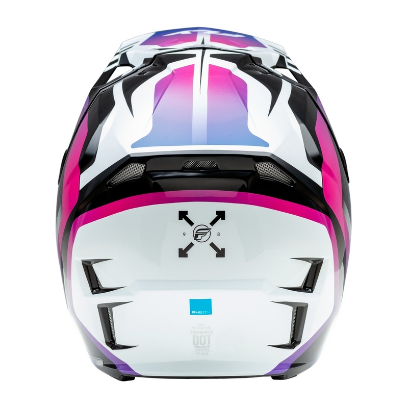Casco da motocross FLY Racing Formula CP bianco-nero-viola