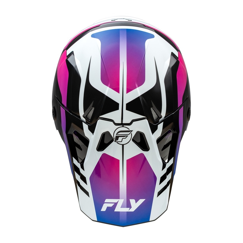Casco da motocross FLY Racing Formula CP bianco-nero-viola