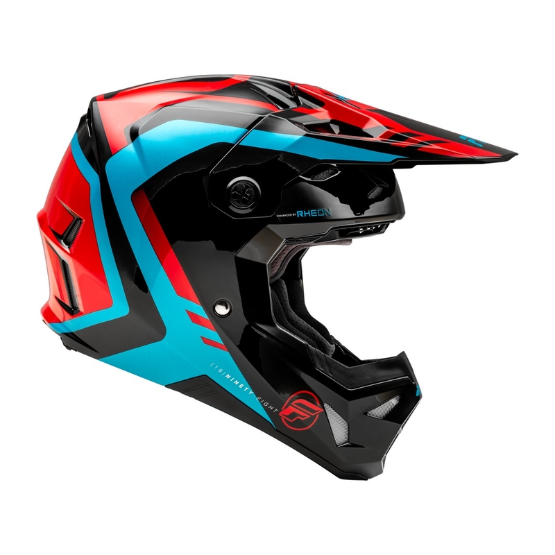 Casco da motocross FLY Racing Formula CP rosso-nero-blu