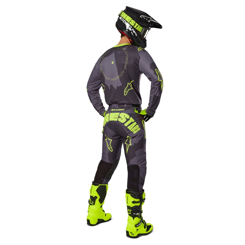 Alpinestars Racer Hollow Pantaloni da motocross giallo scuro camo-fluo