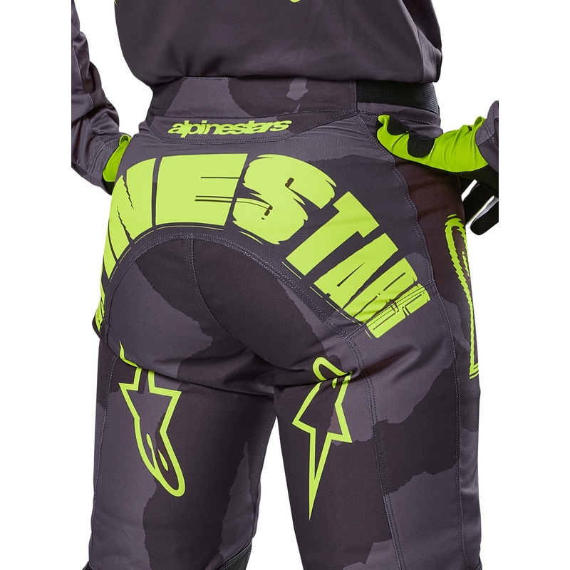 Alpinestars Racer Hollow Pantaloni da motocross giallo scuro camo-fluo